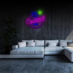 "Cocktail" LED Neonschild Sign Schriftzug - NEONEVERGLOW
