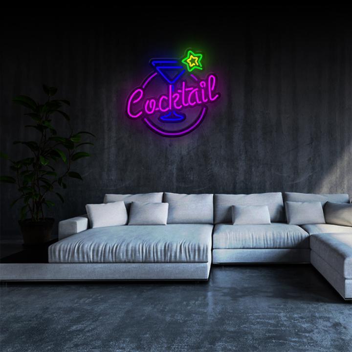 "Cocktail" LED Neonschild Sign Schriftzug - NEONEVERGLOW