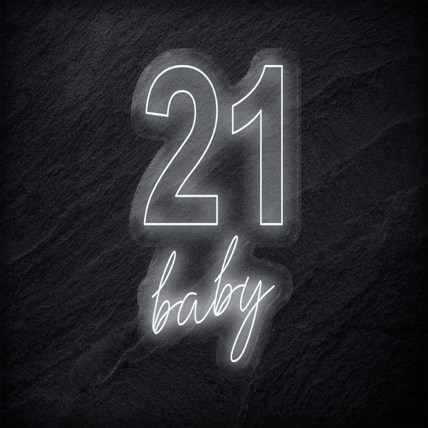 "21 Baby" LED Neon Sign Schriftzug - NEONEVERGLOW