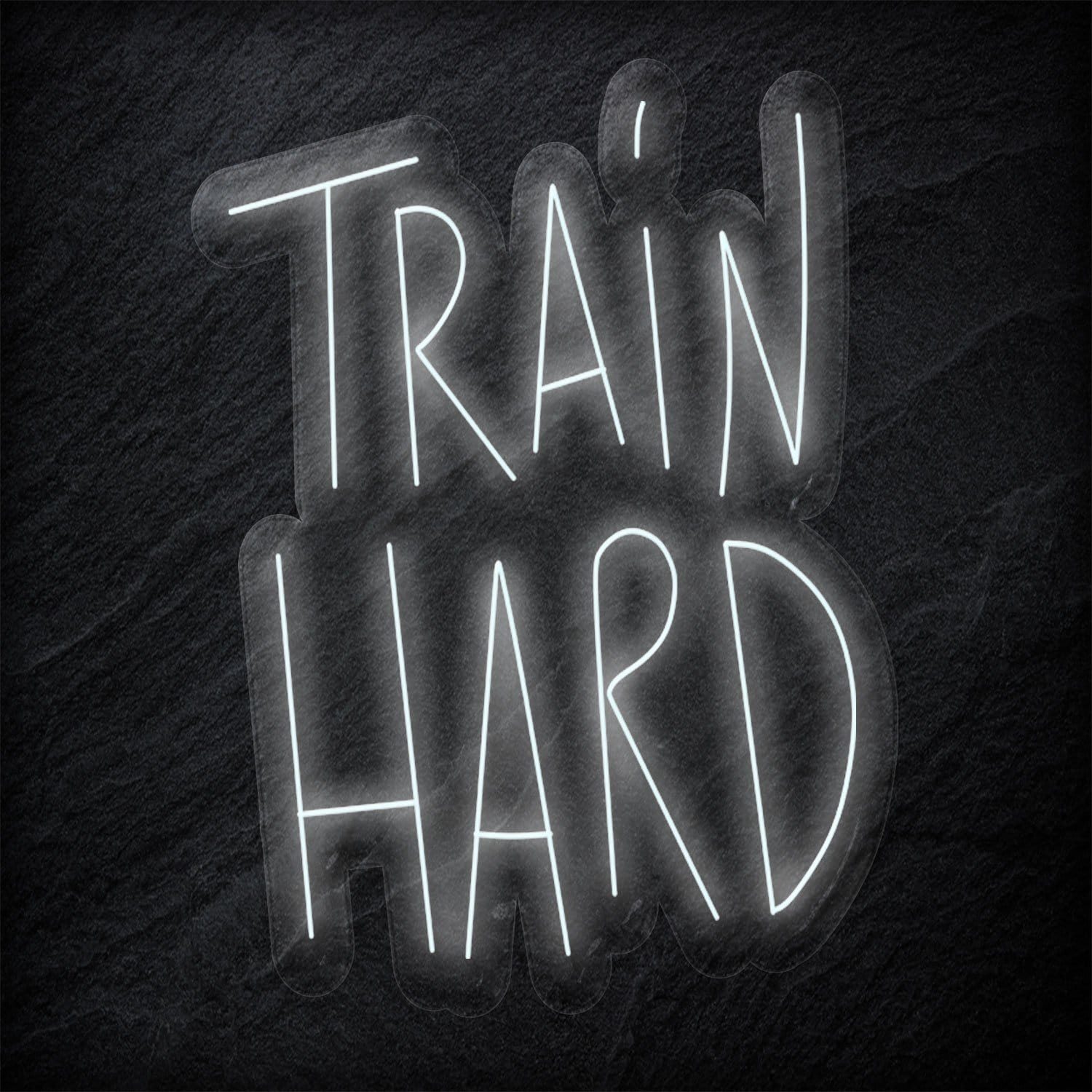 "Train Hard" LED Neon Sign Schriftzug - NEONEVERGLOW