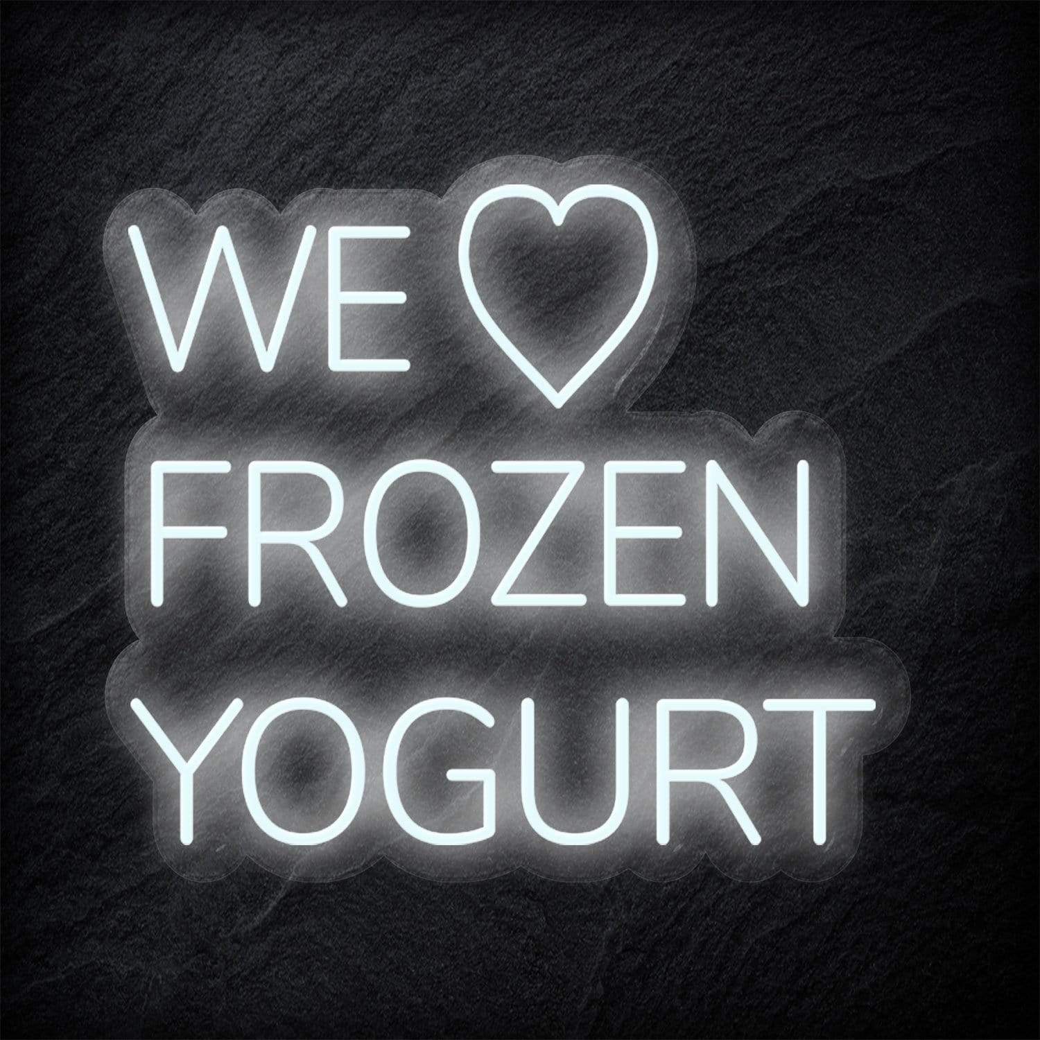 "We Love Frozen Yogurt" LED Neonschild Sign - NEONEVERGLOW