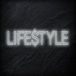 "Lifestyle" LED Neon Sign Schriftzug - NEONEVERGLOW