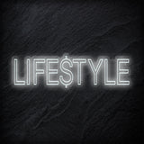 "Lifestyle" LED Neon Sign Schriftzug - NEONEVERGLOW