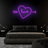 "Herz Heart Love" LED Neonschild Sign Schriftzug - NEONEVERGLOW