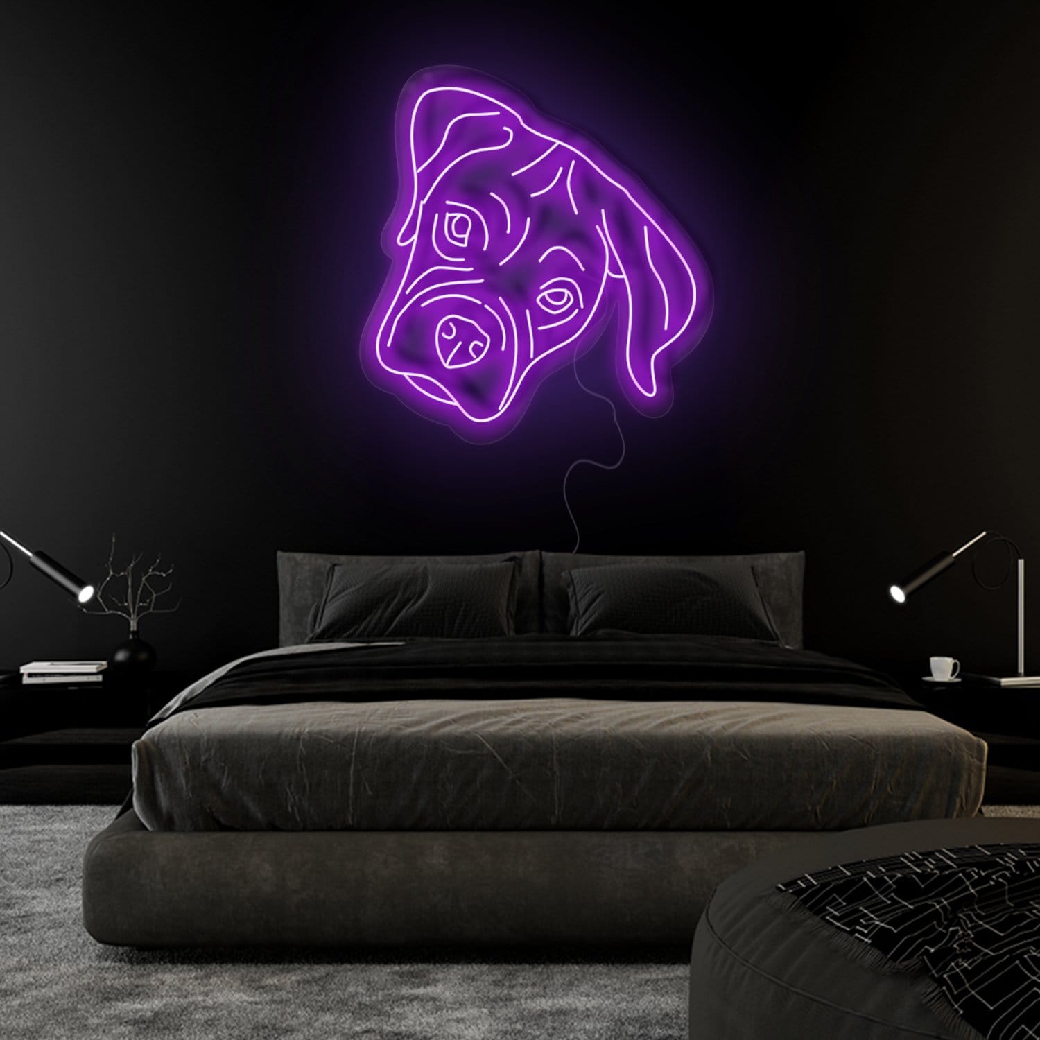 "Bulldogge" LED Neonschild Sign - NEONEVERGLOW