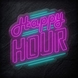 "Happy Hour" LED Neonschild - NEONEVERGLOW
