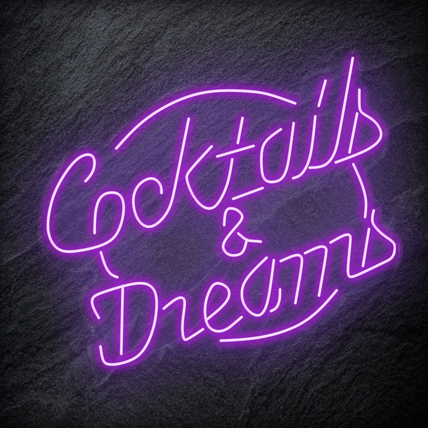 "Cocktails & Dreams" LED Neonschild Schriftzug Sign - NEONEVERGLOW