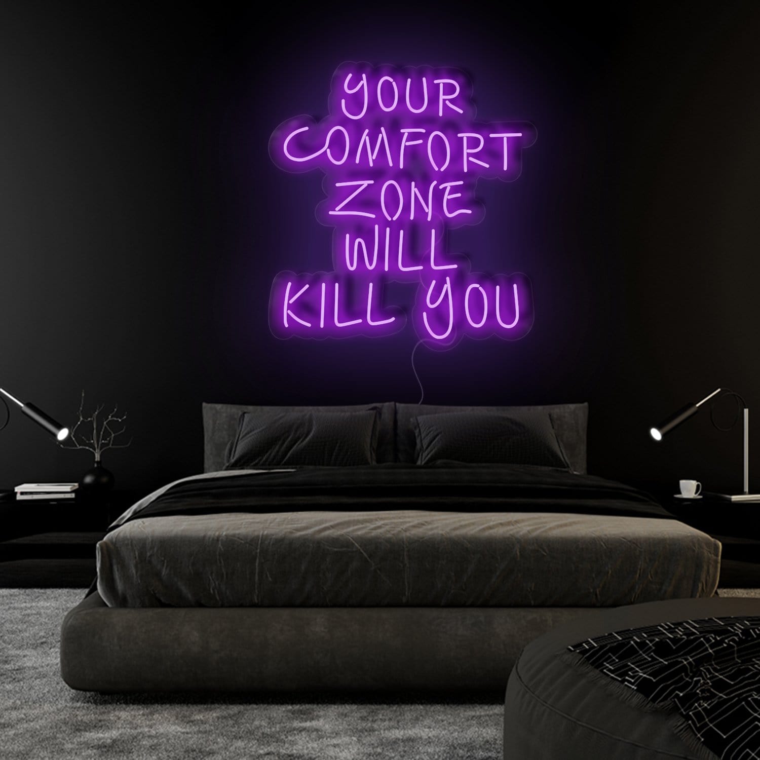 "Your Comfort Zone Will Kill You"  LED Neonschild Sign Schriftzug - NEONEVERGLOW