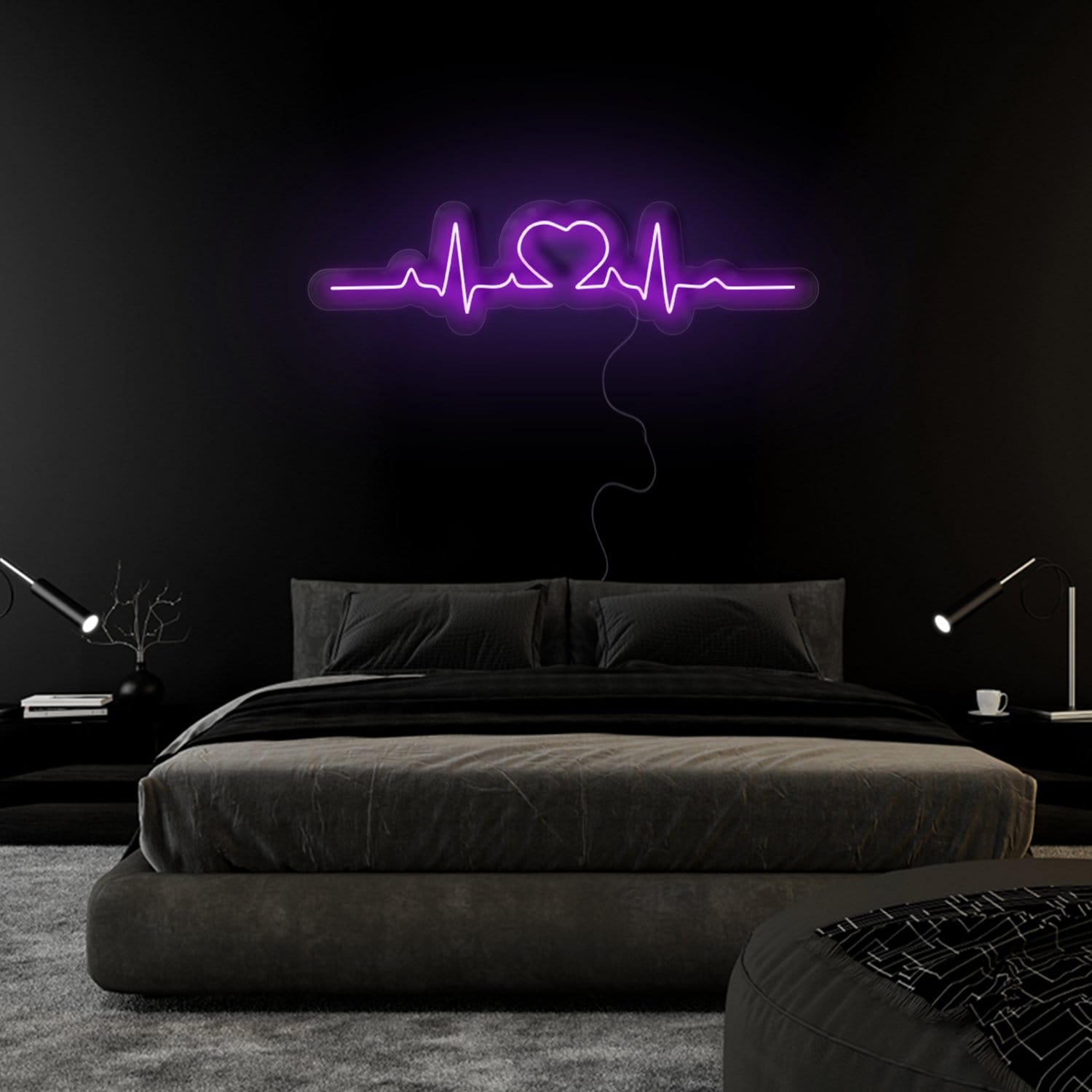 "Herz Puls" LED Neonschild Sign - NEONEVERGLOW