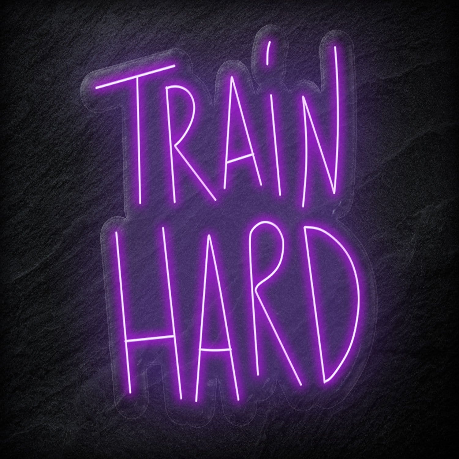"Train Hard" LED Neon Sign Schriftzug - NEONEVERGLOW