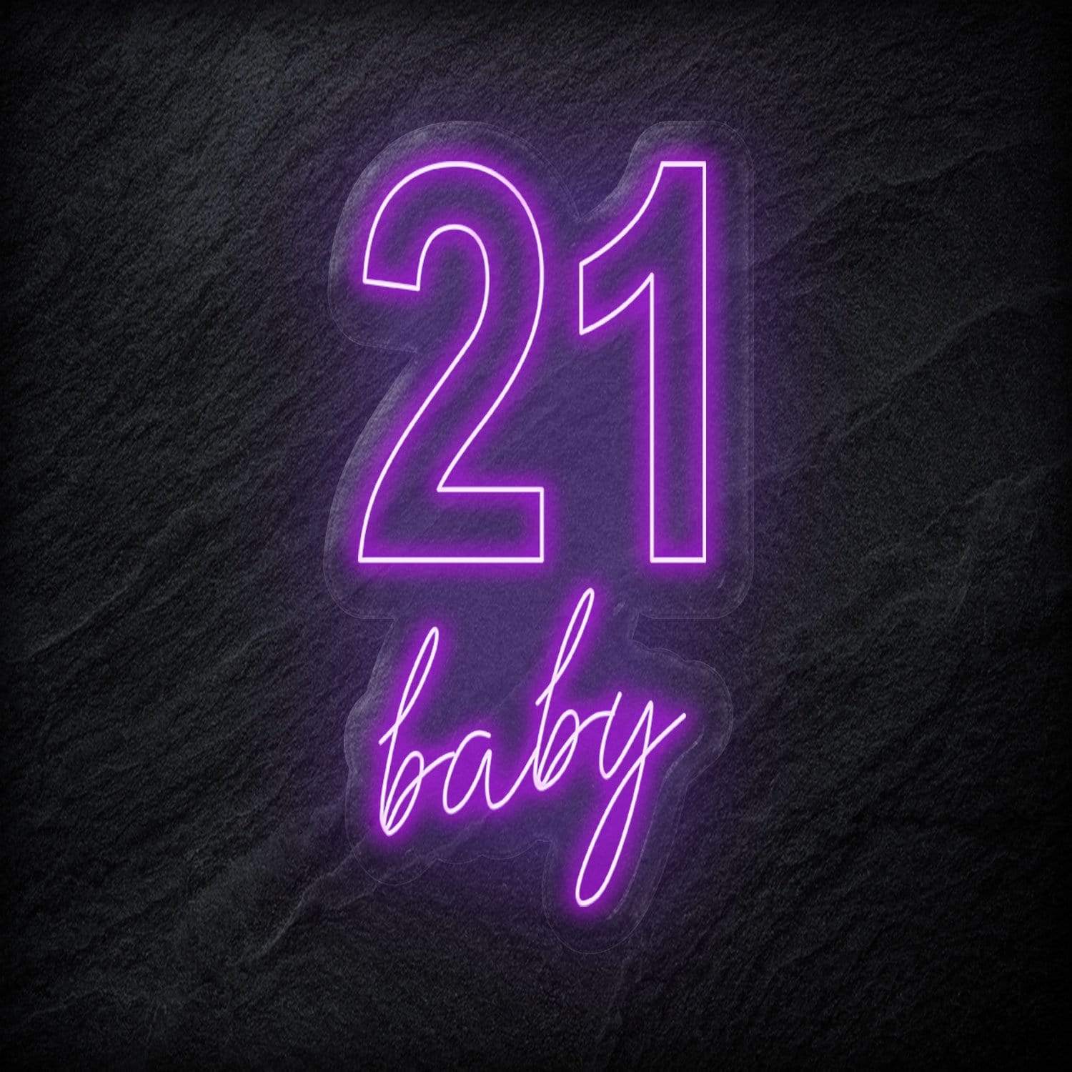"21 Baby" LED Neon Sign Schriftzug - NEONEVERGLOW