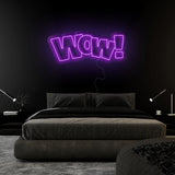 "WOW" LED Neonschild Sign Schriftzug - NEONEVERGLOW