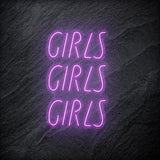 "GirlsGirlsGirls" LED Neonschild - NEONEVERGLOW