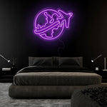 "Weltkugel Reisen" LED Neonschild Sign - NEONEVERGLOW