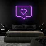 "Heart Herz Like" LED Neonschild Sign Schriftzug - NEONEVERGLOW