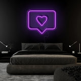 "Heart Herz Like" LED Neonschild Sign Schriftzug - NEONEVERGLOW
