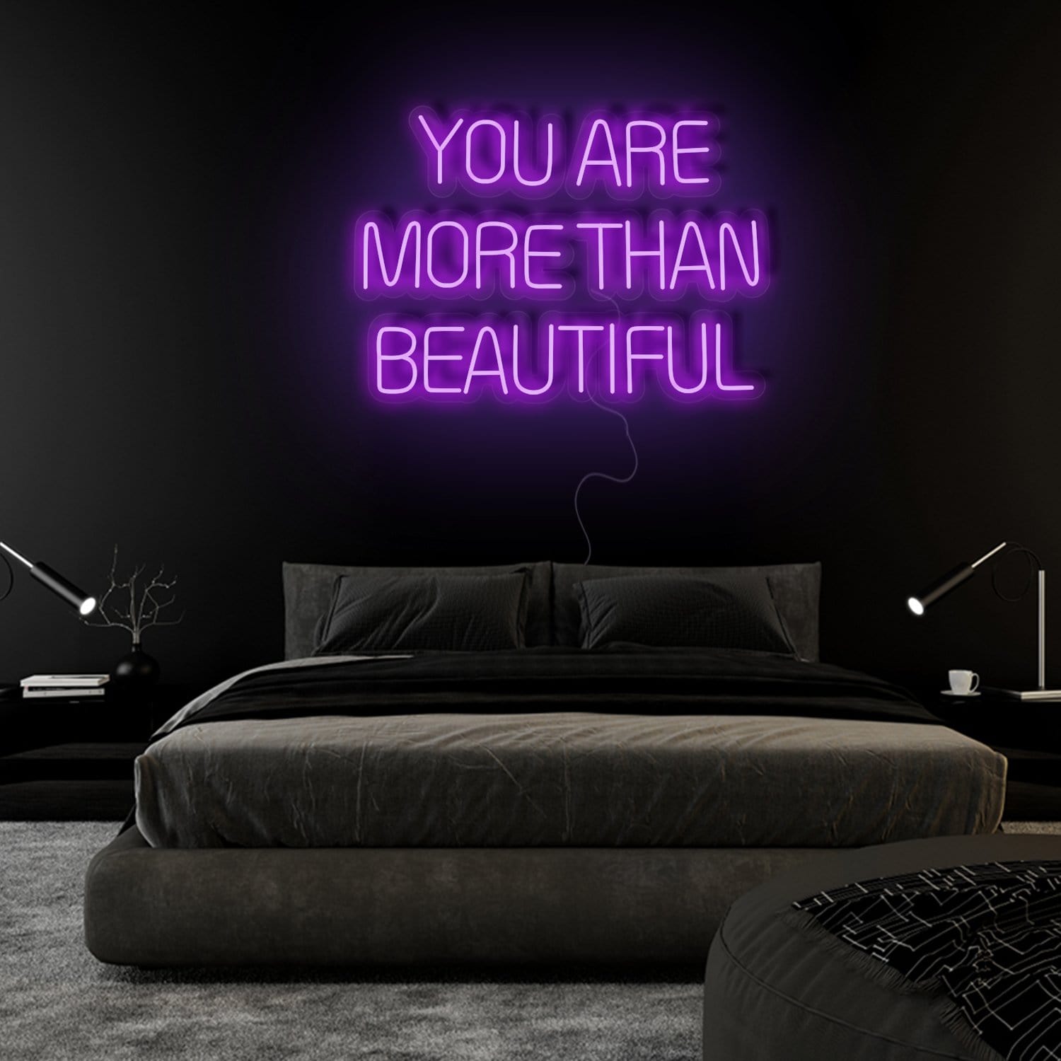 " You Are More Than Beautiful" LED Neonschild Sign Schriftzug - NEONEVERGLOW