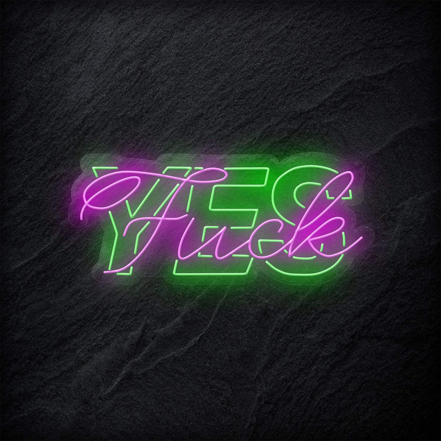 "Fuck Yes" LED Neon Schild - NEONEVERGLOW