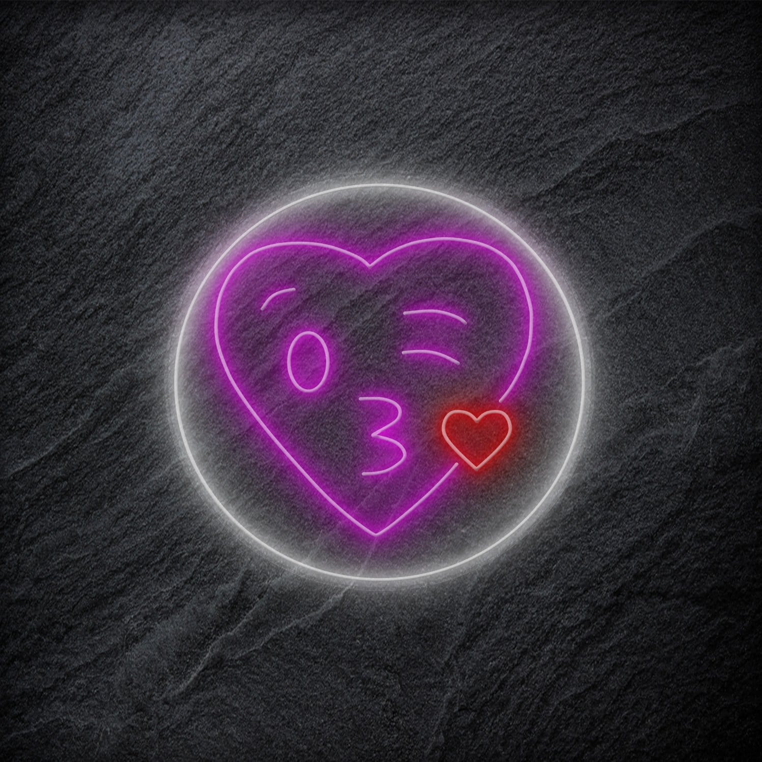 "Kiss" LED Neonschild - NEONEVERGLOW