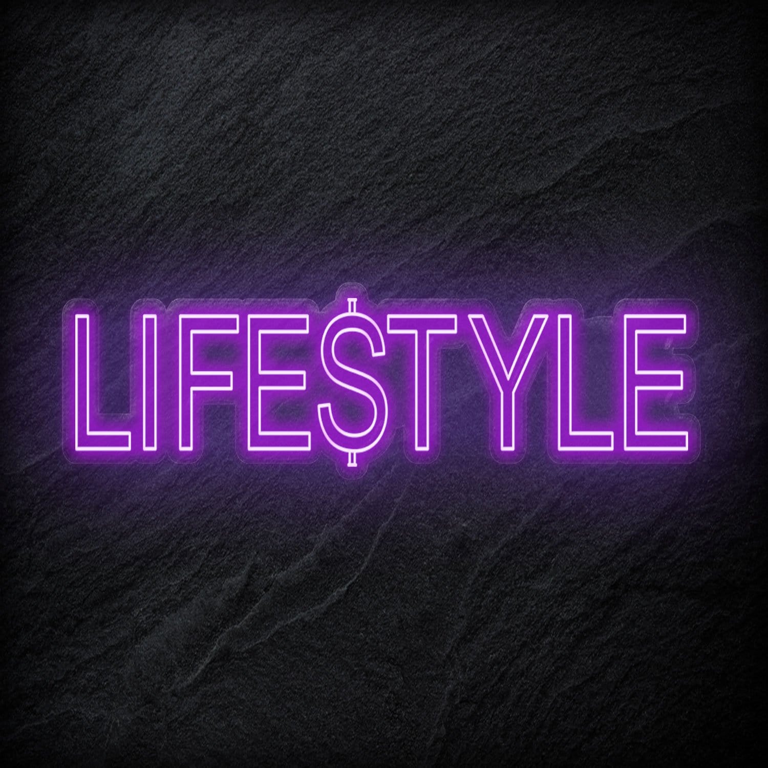 "Lifestyle" LED Neon Sign Schriftzug - NEONEVERGLOW