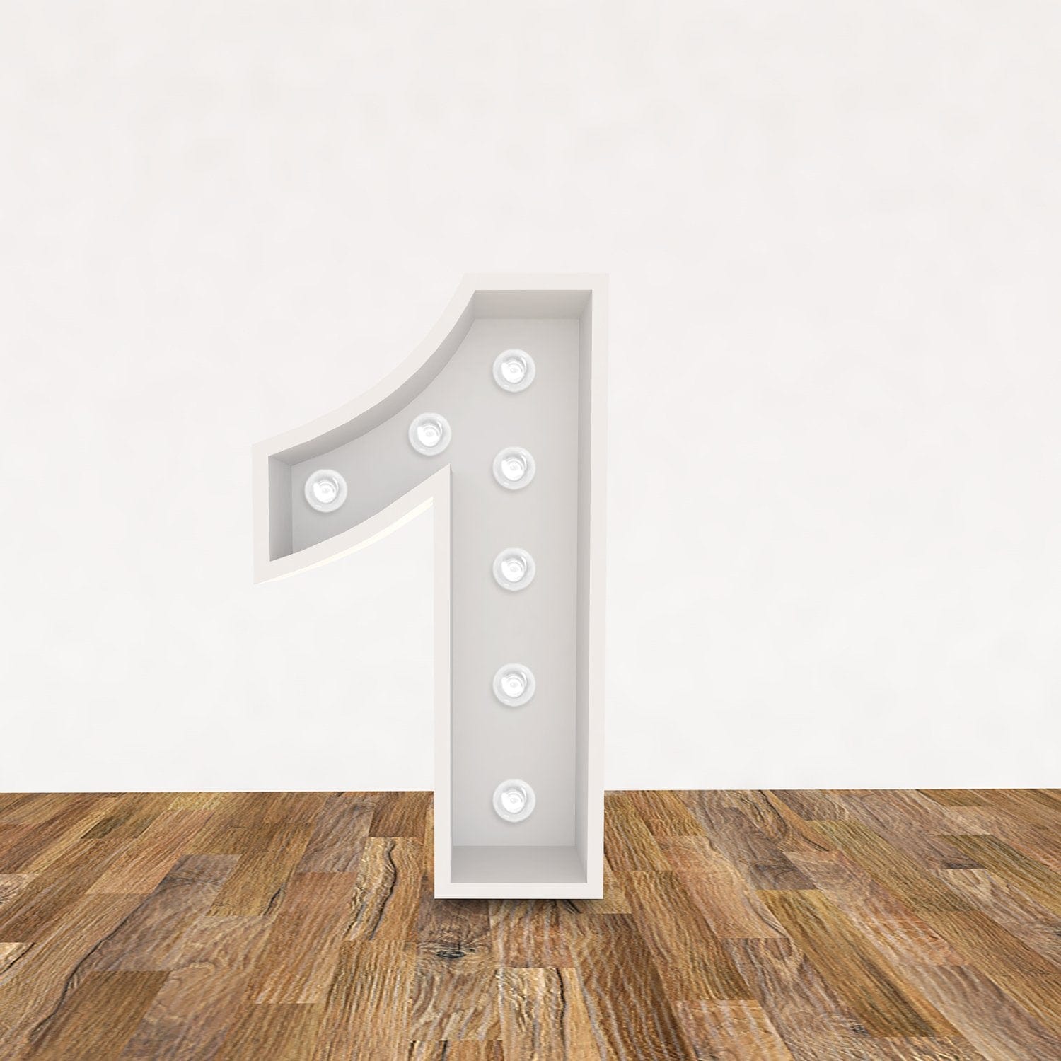 LED 3D Leuchtbuchstabe  " 1 " - NEONEVERGLOW