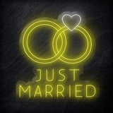 "Just Married" LED Neonschild - NEONEVERGLOW