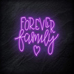 "Forever Family" LED Neonschild - NEONEVERGLOW