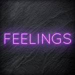 "Feelings"LED  Neon Schriftzug Sign - NEONEVERGLOW
