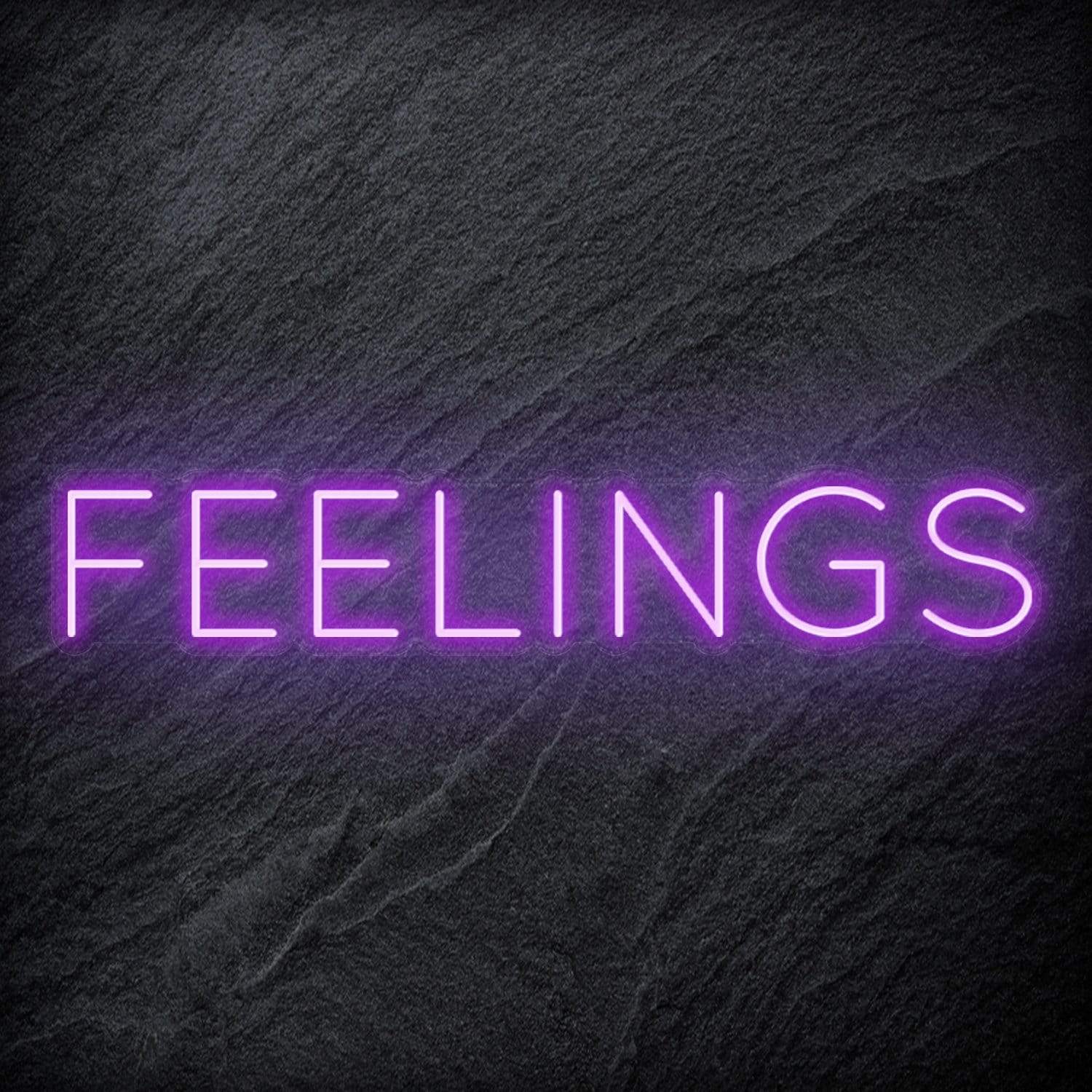 "Feelings"LED  Neon Schriftzug Sign - NEONEVERGLOW