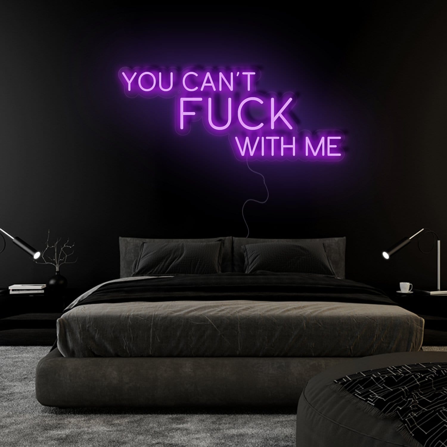 " You Can´t Fuck With Me" LED Neonschild Sign Schriftzug - NEONEVERGLOW