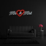 " Mr&Mrs " LED Hochzeit Neonschild Sign - NEONEVERGLOW