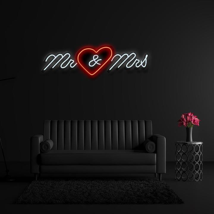 " Mr&Mrs " LED Hochzeit Neonschild Sign - NEONEVERGLOW