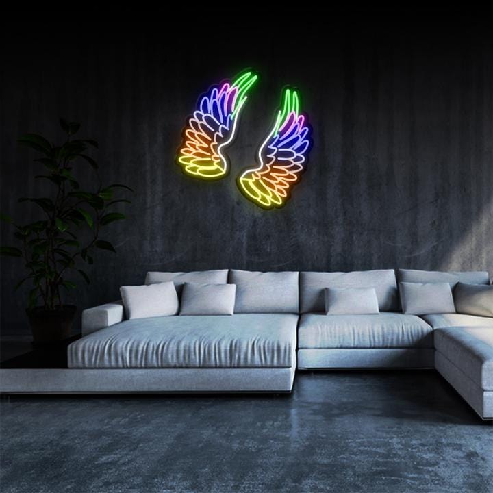 "Flügel Wings l" LED Neon Schild Sign - NEONEVERGLOW