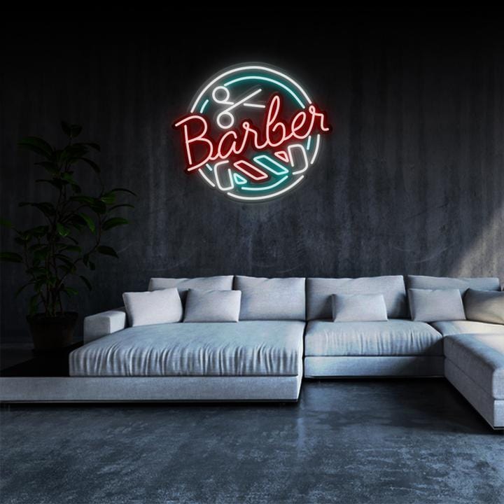 " Barber Friseur Salon " LED Neonschild Sign Schrifzug - NEONEVERGLOW