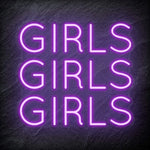"Girls Girls Girls" LED Neon Schriftzug - NEONEVERGLOW