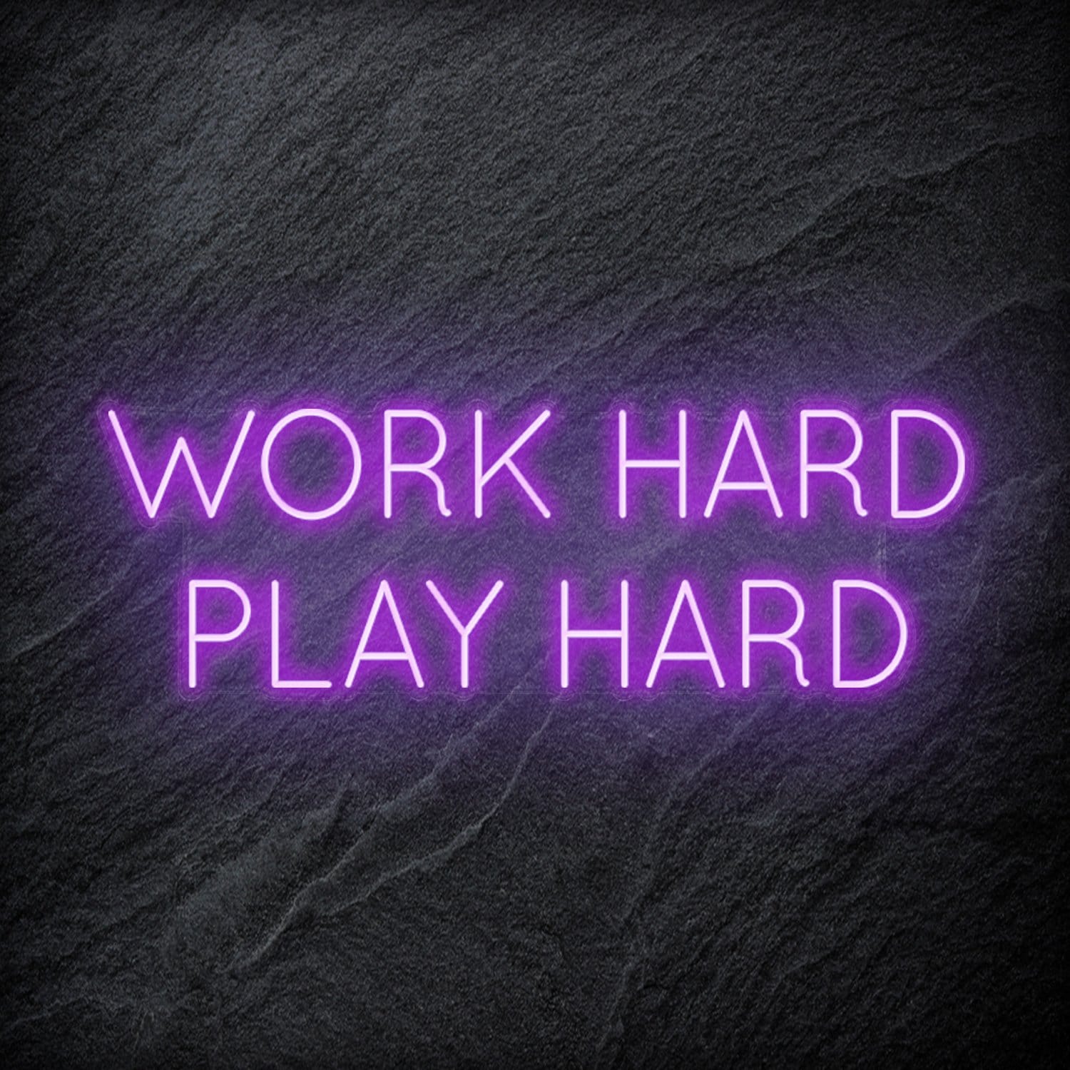 "Work Hard Play Hard" LED Neon Schriftzug Sign - NEONEVERGLOW