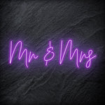 "Mr & Mrs"  LED  Neon Schriftzug Sign - NEONEVERGLOW