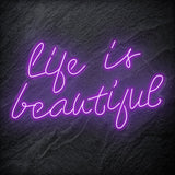 "Life is Beautiful" LED Neon Schriftzug - NEONEVERGLOW