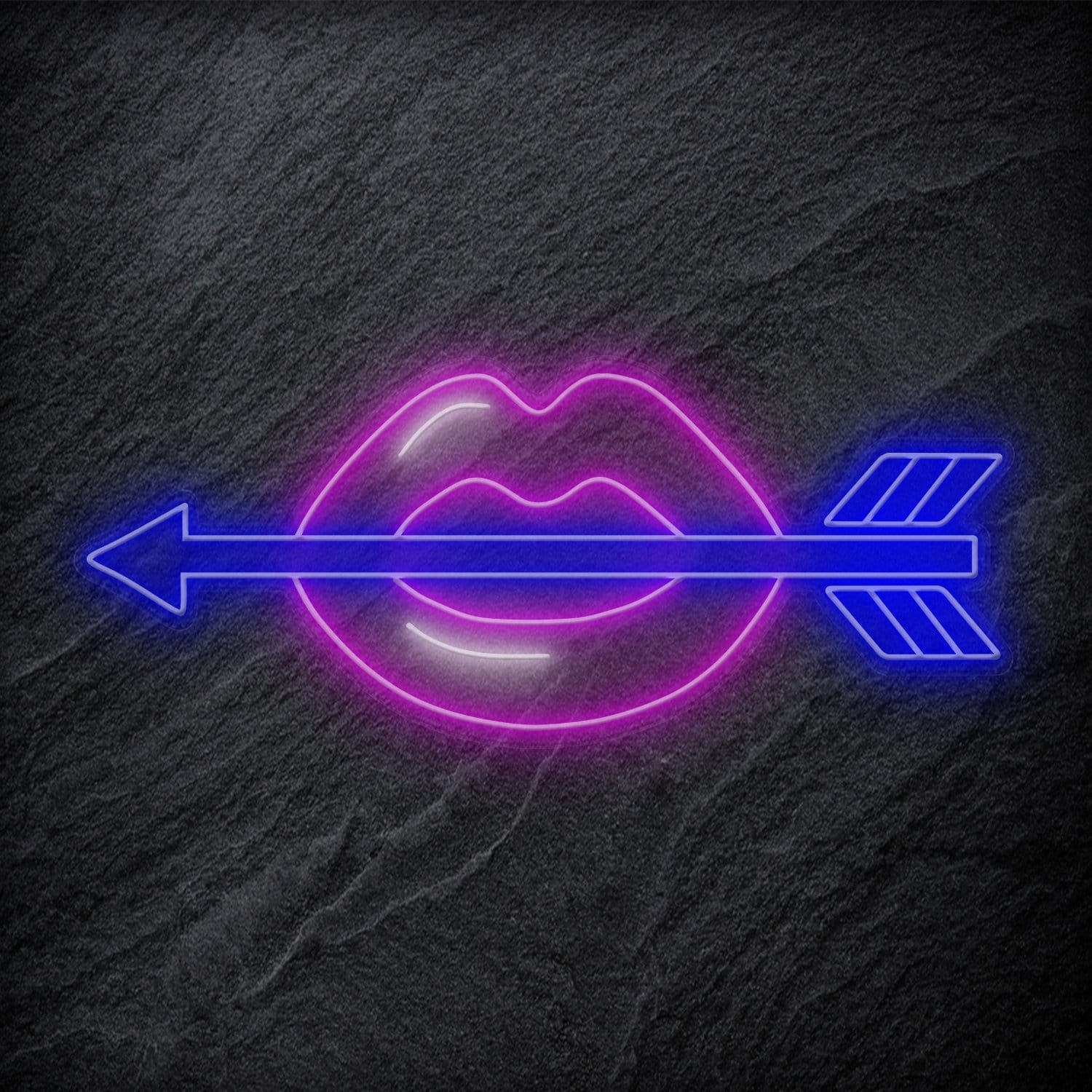 "Lips Lippen" LED Neonschild - NEONEVERGLOW