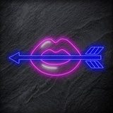 "Lips Lippen" LED Neonschild - NEONEVERGLOW