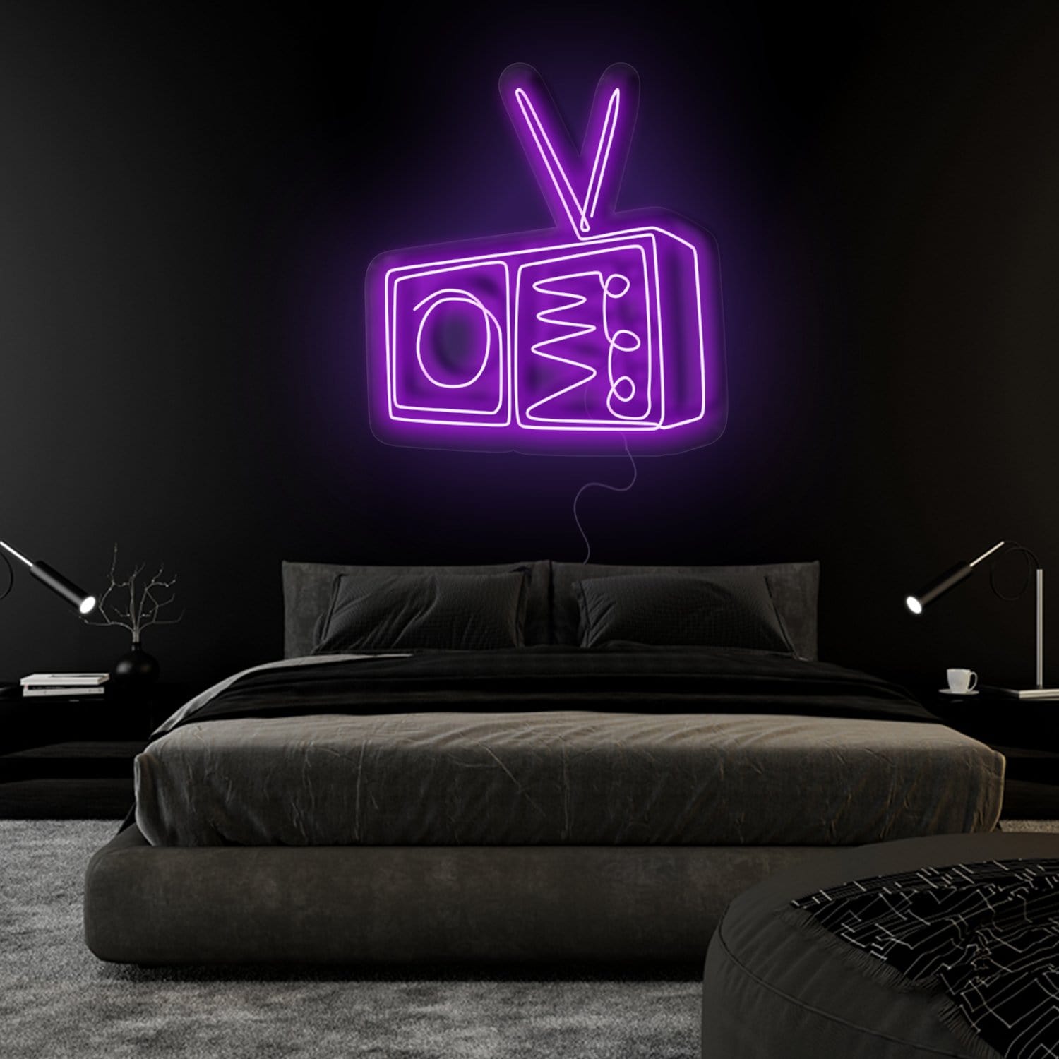 "TV Radio" LED Neonschild Sign - NEONEVERGLOW