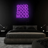 "Good Food Good Mood" LED Neon Sign Schriftzug - NEONEVERGLOW