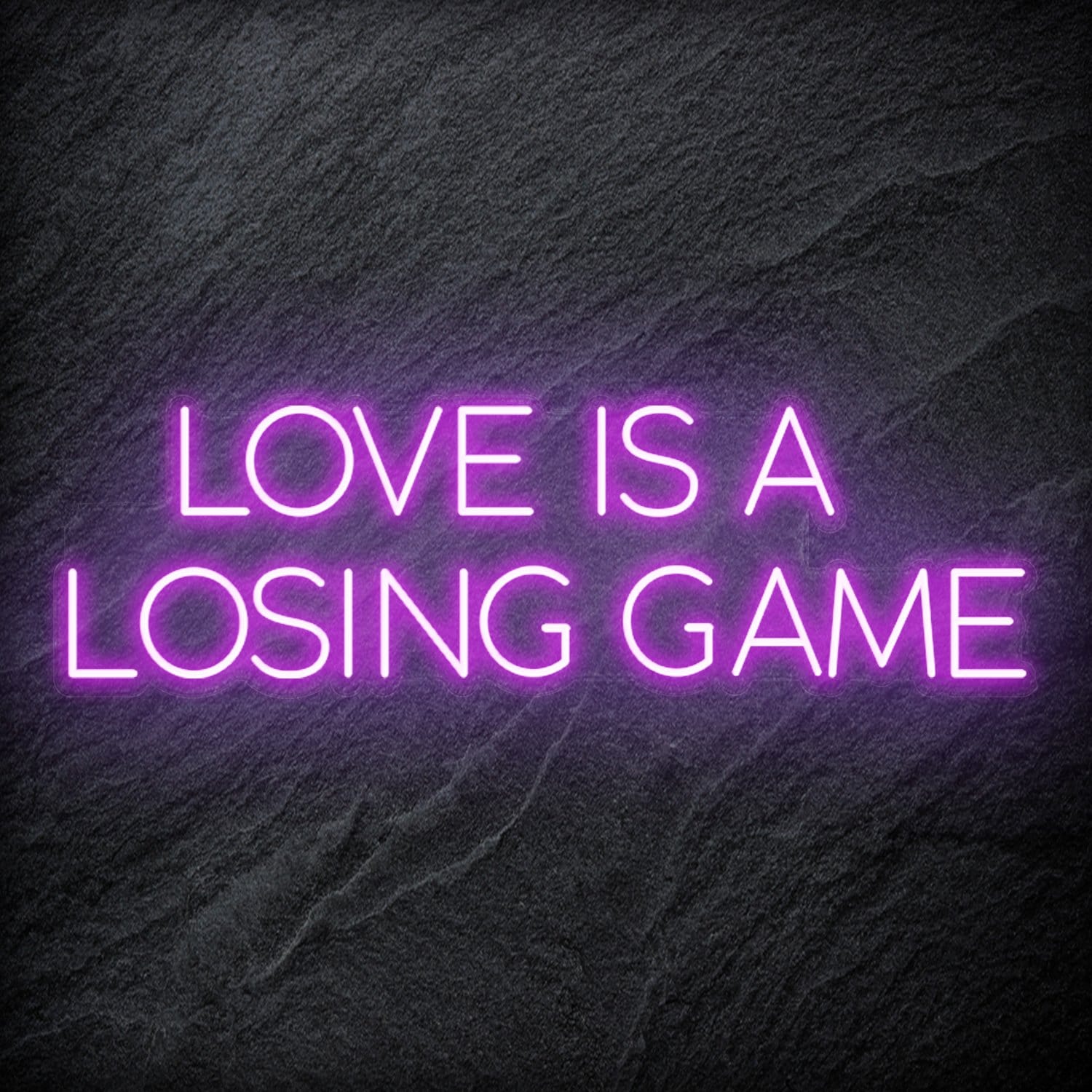 "Love Is A Losing Game" LED Neon Schriftzug Sign - NEONEVERGLOW