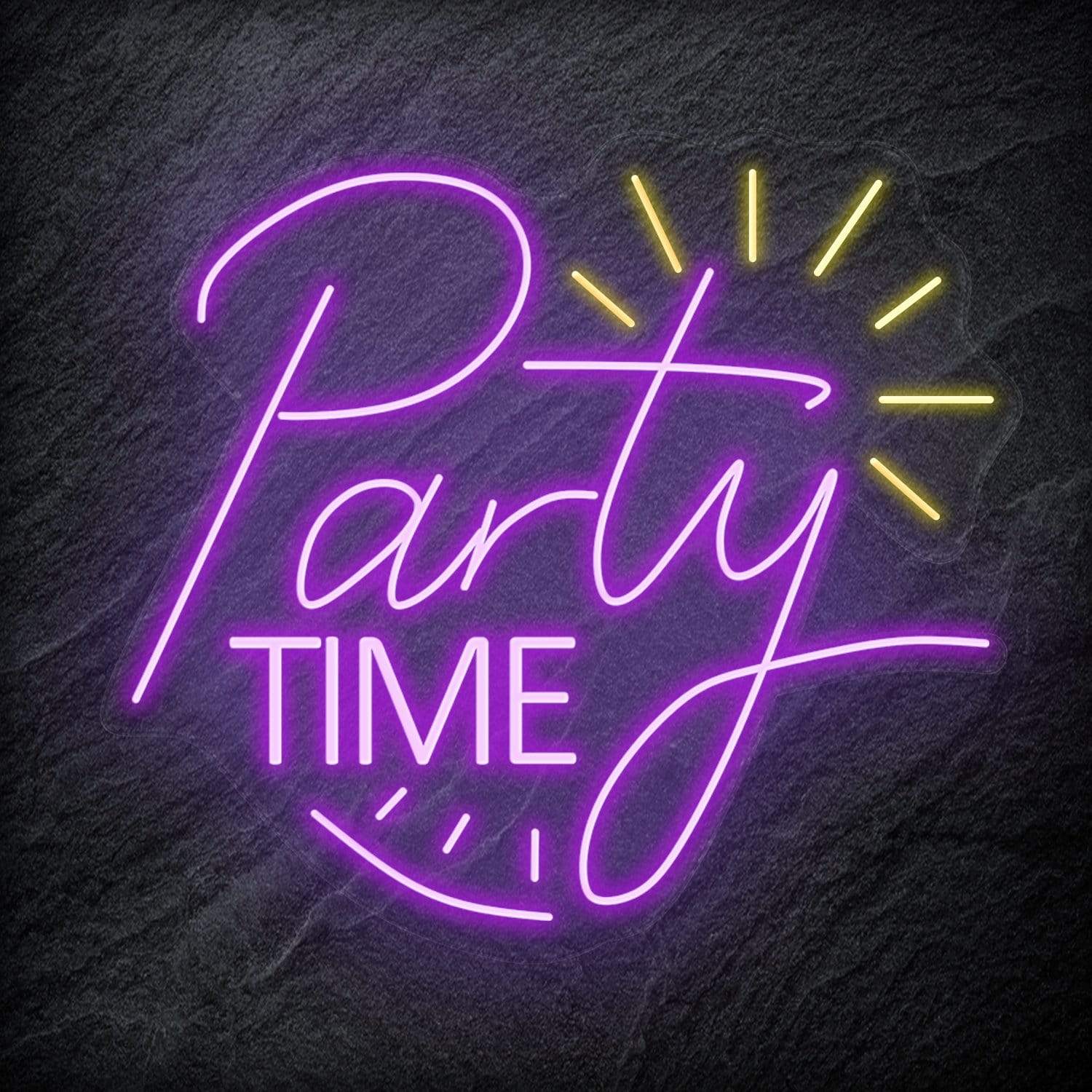 "Party Time" LED Neonschild Sign Schriftzug - NEONEVERGLOW