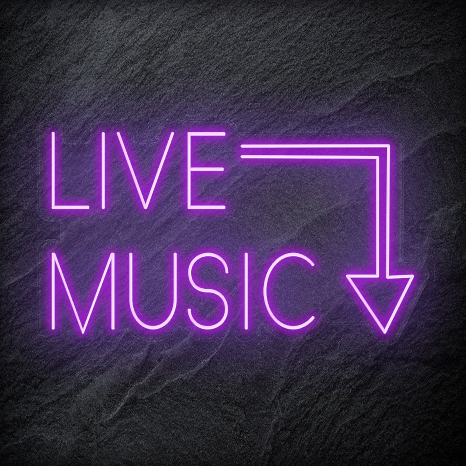 "Live Music" LED Neonschild Sign Schriftzug - NEONEVERGLOW