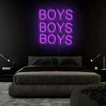 "Boys Boys Boys" LED Neon Sign Schriftzug - NEONEVERGLOW