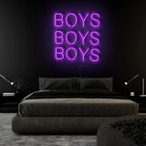 "Boys Boys Boys" LED Neon Sign Schriftzug - NEONEVERGLOW
