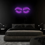 "Lashes" LED Neonschild Sign - NEONEVERGLOW