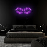 "Lashes" LED Neonschild Sign - NEONEVERGLOW