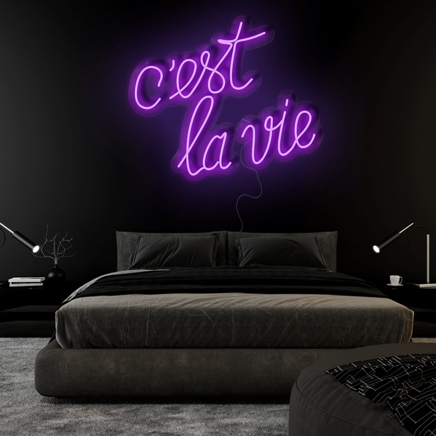 " C´est La Vie" LED Neonschild Sign Schriftzug - NEONEVERGLOW